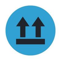 Isolated delivery arrows vector design
