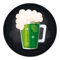 beer jar in frame circular vector