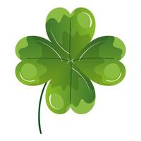 clover of four leafs isolated icon vector
