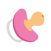 cute pacifier baby isolated icon