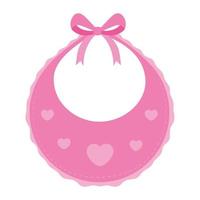 cute baby bib isolated icon vector