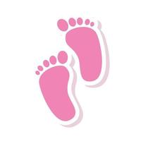 cute footprints baby isolated icon vector