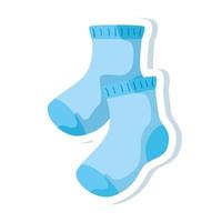 cute socks baby isolated icon vector