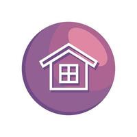 home in round circle vector