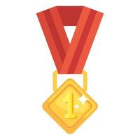 medal with number one vector