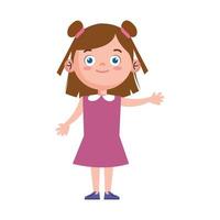 cute girl with dress vector