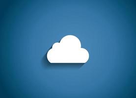 Cloud Glossy Icon Vector Illustration