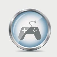 Game and Fun Glossy Icon Vector Illustration