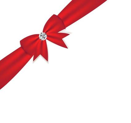 Gift Bow with Ribbon. Vector Illustration.