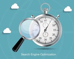 SEO - Search Engine Optimization Flat Icon Vector Illustration