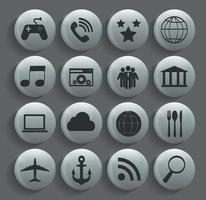 Different Business, Finance and Communication Icons Vector Illus