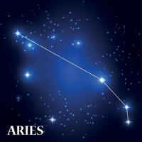 Symbol Aries Zodiac Sign. Vector Illustration.
