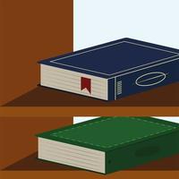 books on the bookshelf vector