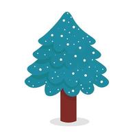 pine tree with snow vector