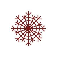 snowflake winter linear vector