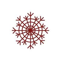 snowflake winter linear vector