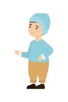 boy with winter hat vector