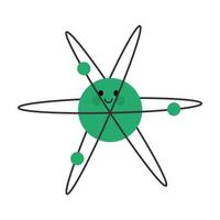 ciencia átomo kawaii vector