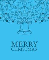 merry christmas invitation card vector
