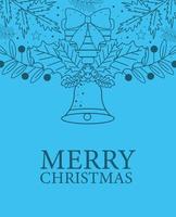 merry christmas invitation card vector