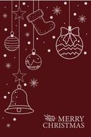 merry christmas elegant card vector