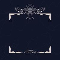 merry christmas card template vector