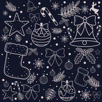 christmas decoration pattern vector