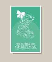 merry christmas green style vector