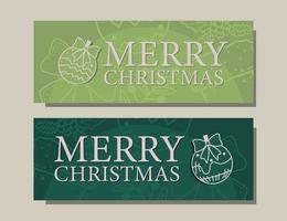 merry christmas banners vector