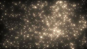 estrelas douradas e neve caindo do céu à noite video
