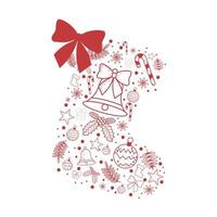 christmas shaped sock vector