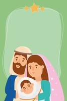 cartoon family manger vector