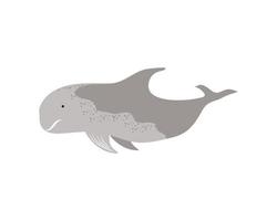 whale animal icon vector