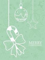 merry christmas party card vector