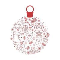 christmas decoration icons vector