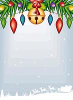 christmas balls and bell vector