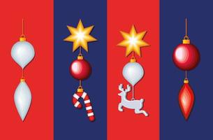 christmas decoration set vector