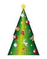árbol de navidad brillante vector