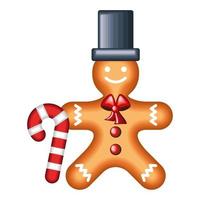 christmas cookie and cane vector