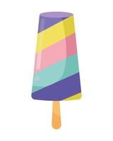 rainbow ice cream in stick vector