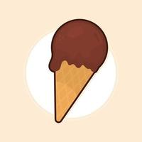 tasty chocolate ice cream vector