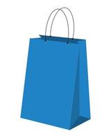 bolsa de compras azul vector