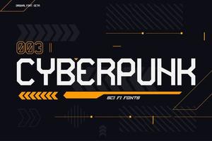 diseño de tipografía futurista cyberpunk, diseño de ciencia ficción glitch cyberpunk vector