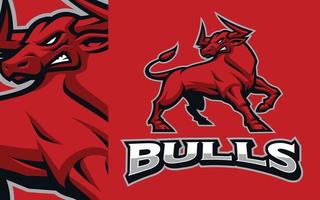 Bull Mascot Badge vector