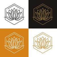 Flower logo vector icon design