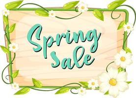 Spring sale banner template vector