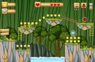 A Game Template Jungle Scene vector