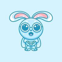 CUTE BUNNY FOR CHARACTER, LOGO, AND ICON vector