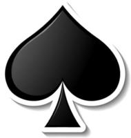 Spade playing card symbol vector