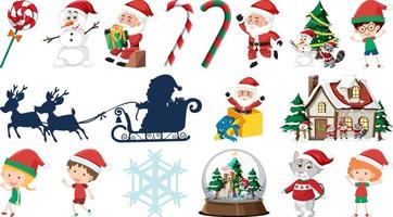 Isolated Christmas Objects And Elements Set vector